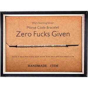 Morse Code Bracelet for Women Inspirational Funny Friendship Gift Sterling Silve